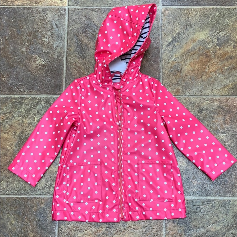 Baby Gap Pink Polka Dot Rain Jacket